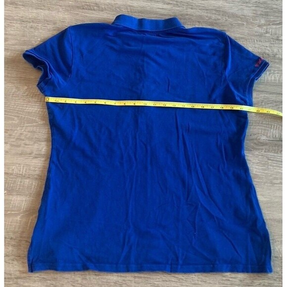 US Polo Assn Blue & Pink Womens SZ XL USPA Collared Cotton Button Top Shirt - Picture 3 of 5